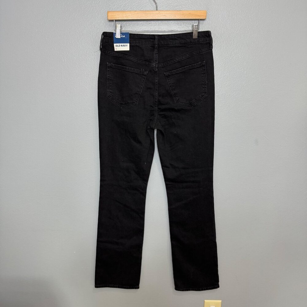 OLD NAVY extra high rise kicker boot cut jeans in black size 6 - Picture 6 of 8